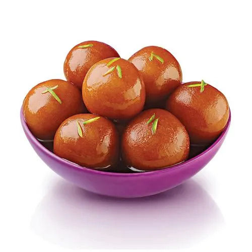 Round Shape Brown Tasty Indian Sweet Milk Khoya Gulab Jamun Shelf Life One Week 