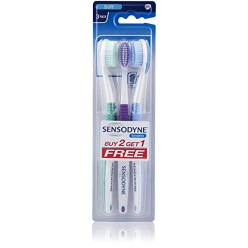 3 Colors Sensodyne Sensitive Toothbrush (2+1 Pack)