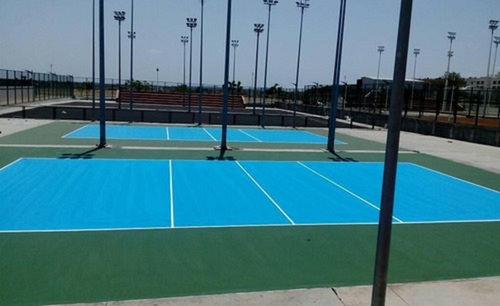 Blue Synthetic Acrylic Matte Finish Outdoor Volleyball Court Flooring With 3/5/8 Layers