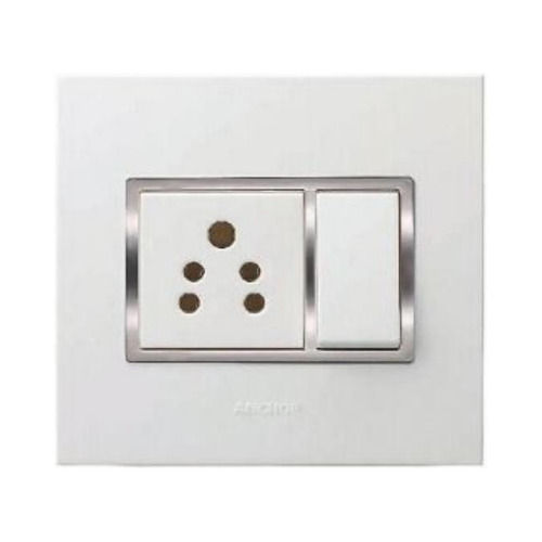 White Plastic Body Material Rectangular Shape Modular Switch Plate