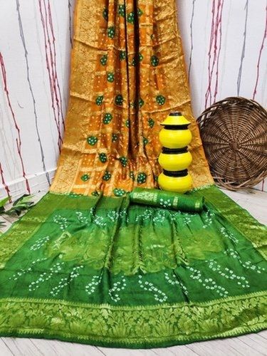 Printed Beautiful And Fine Fabric Light Green And Maroon Party Wear Silk Saree