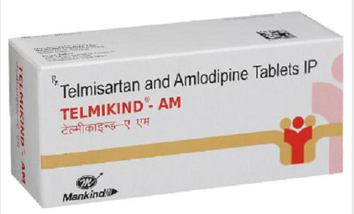 Telmikind- Am, Telmisartan और Amlodipine टैबलेट, 6 X 10 टैबलेट पैक विशिष्ट दवा 