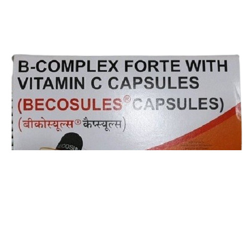 B-Complex Becosules Forte Capsules - Vitamin C Enriched , Accurate Dosage Guidelines for Adults and Aged Persons, Safe Packaging