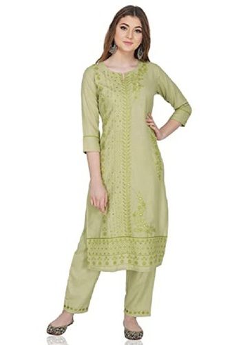 Indian Women Breathable And Comfortable Embroidered Readymade Multicolor Salwar Suit