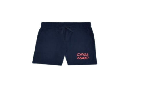 Casual Wear Boys Comfortable Navy Blue Plain Pure Cotton Shorts 