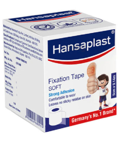 Brown Hansaplast Fixation Tape With Soft And Strong Adhesion No Sticky For Injured Skin