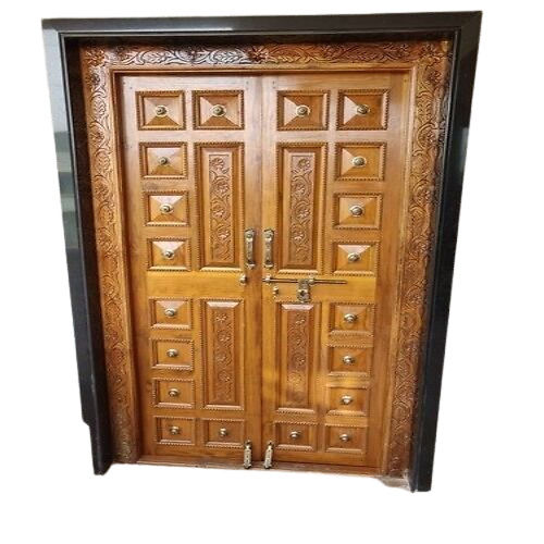Termite Proof Premium Quality Rectangular Brown Designer Wooden Door 