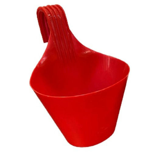 Size 17 Inch Garden Decorating Red Round Hooked Plastic Flower Pots