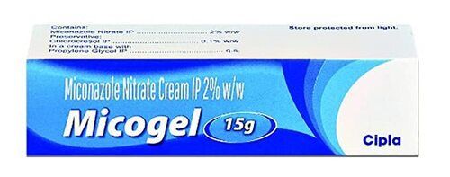 Cipla Micogel Miconazole Nitrate Cream Ip 2% W/W 15Gm General Medicines