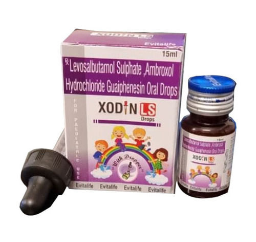 Levosalbutamol Sulphate, Ambroxol Hydrochloride And Guaiphenesin Oral Drops Xodin Ls Pack Of 15ml