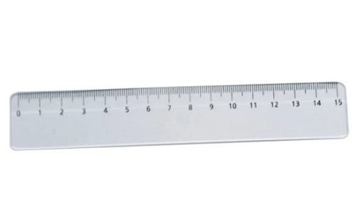 15 Cm Size Transparent Color Plastic Material Measurement Scale