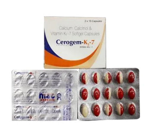 Cerogem K 7 Calcium Calcitriol And Vitamin K 7 Softgel Capsules