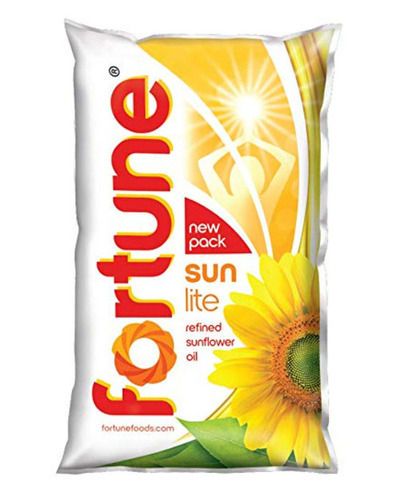 Fortune Sunlite Refined Sunflower Cooking Oil, 1L Pouch Packing