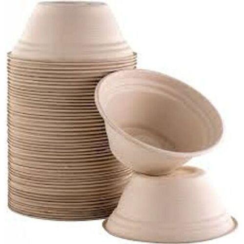 Light Brown 100% Bio Degradable Safe And Good Quality Disposable Round Shape Bowls