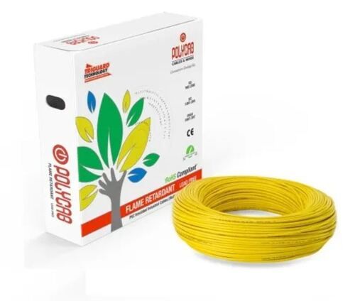 0.5 Sqmm Wire Size 90 Meter Length Yellow Polycab House Wire