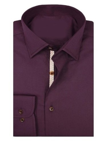 Cotton Shirt - XL Dark Purple Plaid Design | Breathable, Quick Dry, Machine Washable, Stylish Full Sleeves