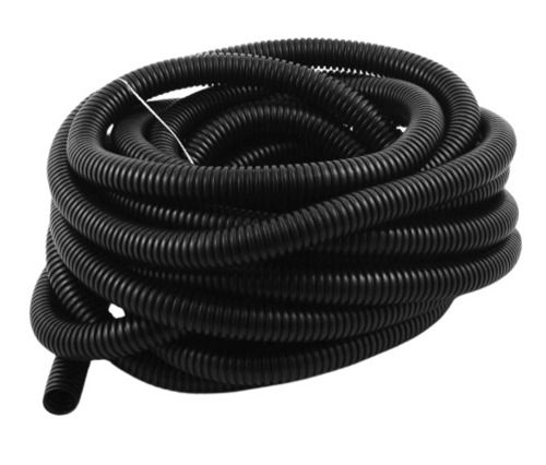 Black 1.7 Mm Thick Flexible Corrugated And Poly Vinyl Chloride Plastic Conduit Pipe