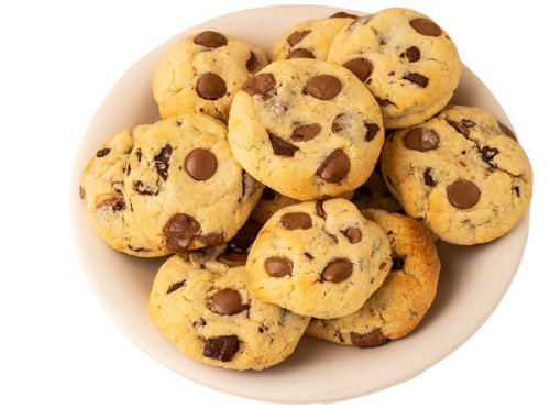 Round Sweet And Delicious Taste Crispy Topping Chocolate Chip Cookies