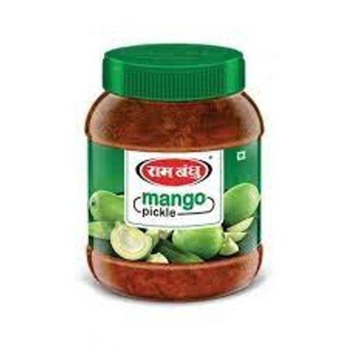 Red Traditional Indian Condiment Made Ram Bandhu Mango Pickle