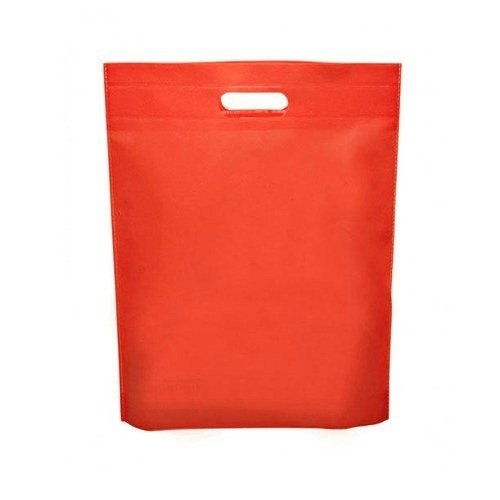 Hot-Transfer Printing Rectangle Orange Non Woven Carry Bag Size 18X20 Inch For Shopping With Handle