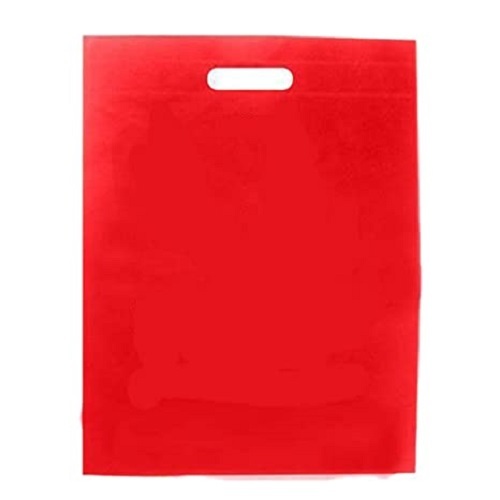 Hot-Transfer Printing Red Non Woven Carry Bags Size 18 X 20 Inch For Shopping Purpose With Handle