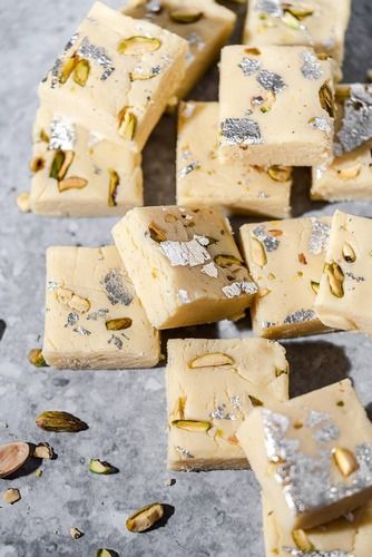 Square Shape Sandal Tasty Yummy Healthy Milk Cardamom Barfi 