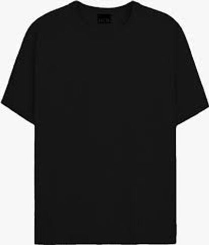 Cotton Plain Black Half Sleeves Corporate T Shirts 