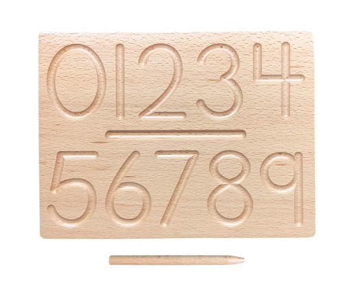 a  24.89 X 19.81 X 1.52 Cm Double Side Alphabate And Number Wooden Educational Toys