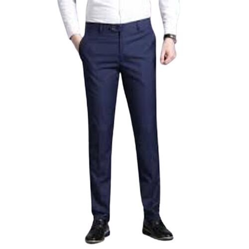 Serra Navy Blue Slim Fit Pants | BOJONI