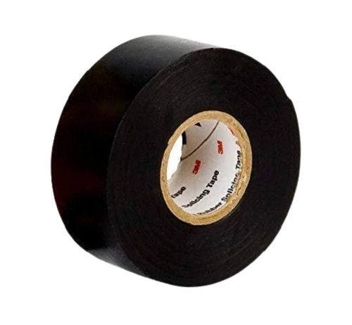 Black 0.8 Mm Thick 12 Meter Long Industrial Grade Rubber Insulation Tape 