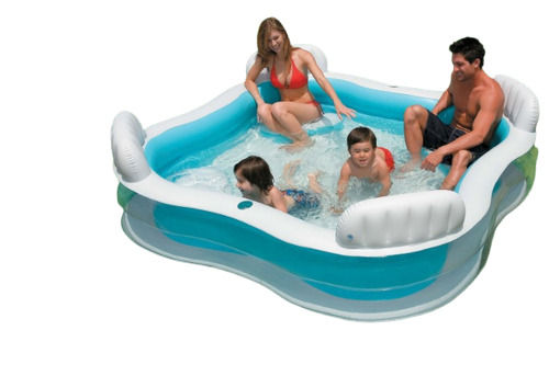 Intex Blue And White Swimming Center Family Lounge Pool With 520 Liter Water Capacity