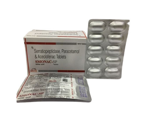 Serratiopeptidase Paracetamol And Aceclofenac Tablets Age Group: Adult