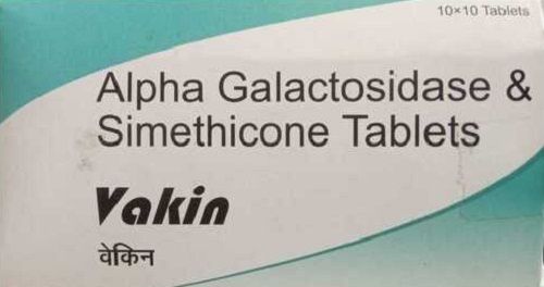 Alpha Galactosidase And Simethicone Tablets, Pack Of 10 X 10 Tablets