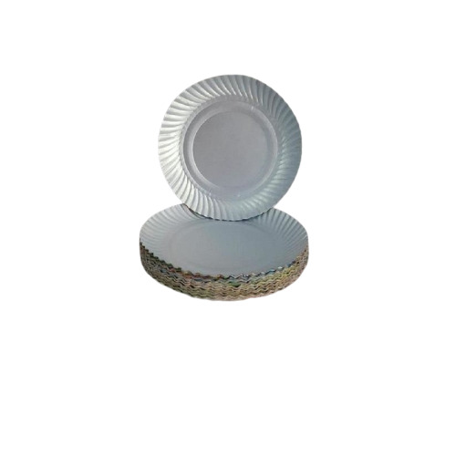 Eco Friendly Round Disposable Paper Plate - 6-9 Inch Size, White Color | Biodegradable, Sturdy Design for Hot and Cold Foods, Perfect for Events and Parties