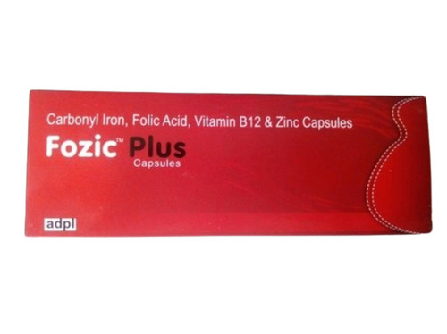 Fozic -Plus Carbonyl Iron Folic Acid Vitamin B12 Zinc Capsules