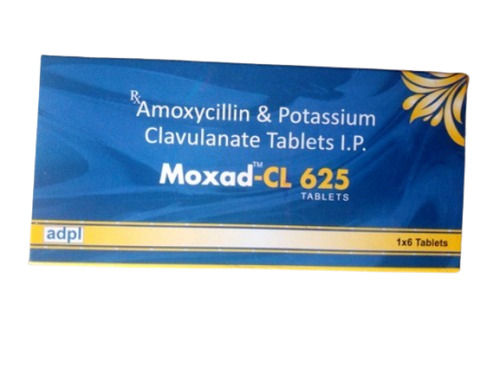 Moxad -Cl Amoxycillin And Potassium Clavulanate Tablets Ip 625 Mg Pack Of 1 X 6 Tbalets 
