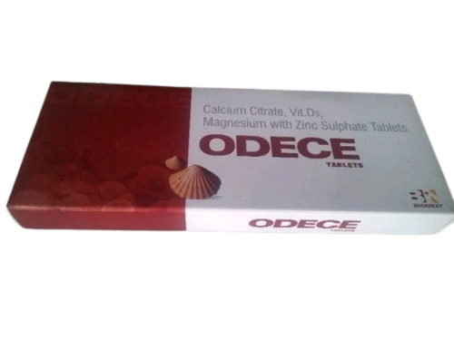 Odece Calcium Vitamin D3 Magnesium Zinc Sulphate Tablets - 24 Months Shelf Life, Antioxidant Function, Safe Packaging, Cool and Dry Storage