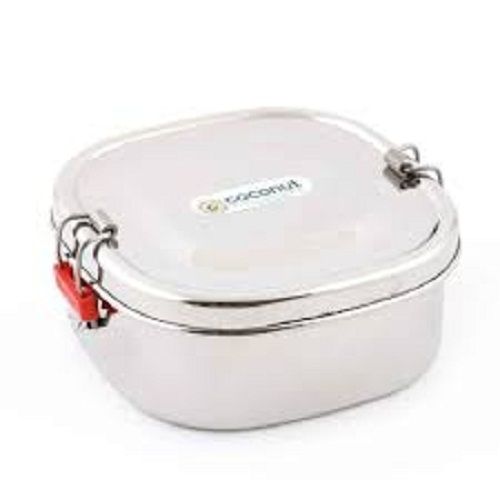 Highly Durable And Rust Resistant Stainless Steel Silver Lunch Box For Food Storage