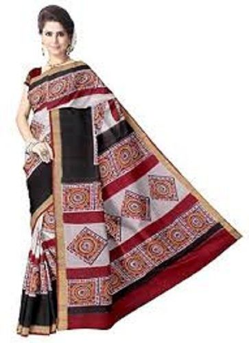 Multicolor Women Breathable And Comfortable Stylish Cotton Saree For Casual Wear