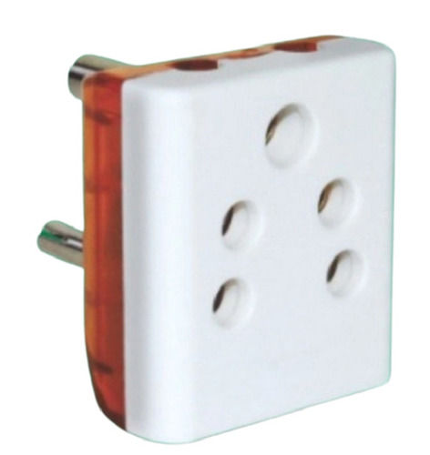 Solid Long Lasting White Universal 3 And 2 Pin Multi Plug, Voltage 220V, Current 6 Amp Frequency (Mhz): 50 Hertz (Hz)