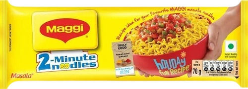 Normal Natural Delicious Rich Taste Holiday Fun Masala Maggi 2 Minutes Instant Noodles, 70 Gram