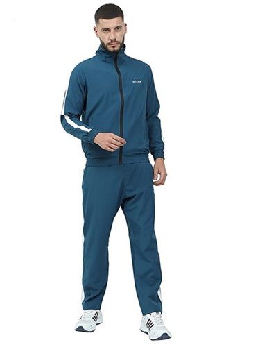 Men Full Sleeves And Full Length Pant Breathable Polyester Plain Track Suit