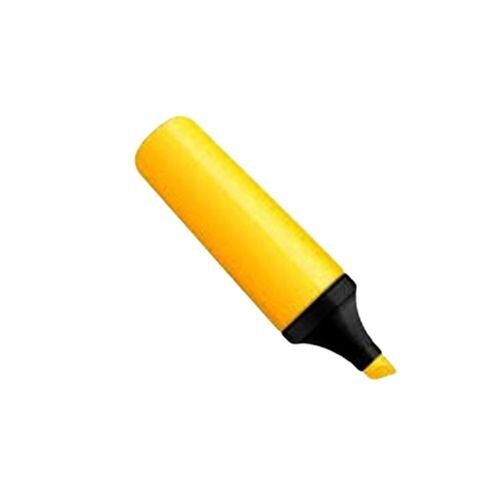 Excellent Smooth Durable Round Shape Light Weight Yellow Highlighter