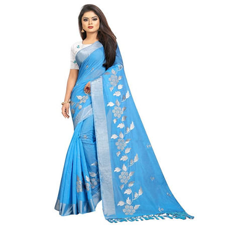 Easily Washable And Quick Dry Printed And Stylish Cotton Silk Saree For Ladies 