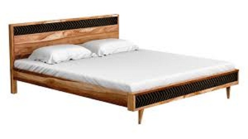 Handmade Termite Proof And Long Durable Designer Brown Wooden Bed For Bedroom 