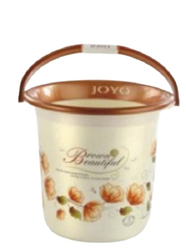 Brown And Transparent Leak-Proof Unbreakable Plastic Flora Printed Joyo Buckets, 3 Litre Capacity Application: Bathroom