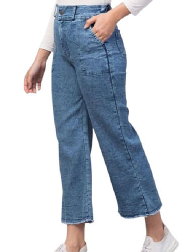 Women's Soft Denim Trendy Ankle Length Straight Leg High Rise Rugged Jeans  For Women's And Girl's (