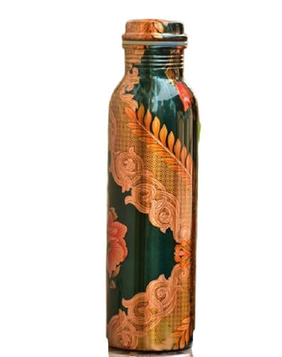 Multicolored Pure Copper Printed Water Bottle With Advanced Leak Proof Protection Capacity: 1 Liter/Day