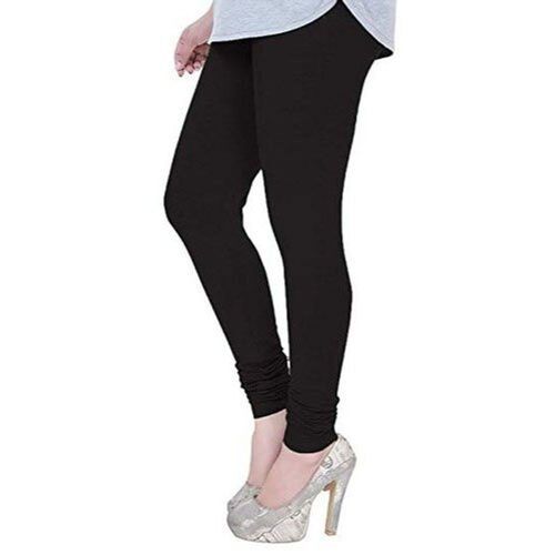 Black High Quality And Comfortable Straight Fit Ladies Cotton Leggings 