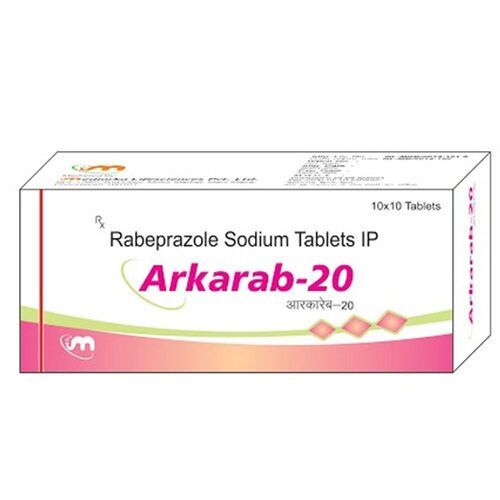 एसिड से संबंधित बीमारियों का इलाज करें Arkarab Rabeprazole Sodium Tablets, 20Mg सामान्य दवाएं 